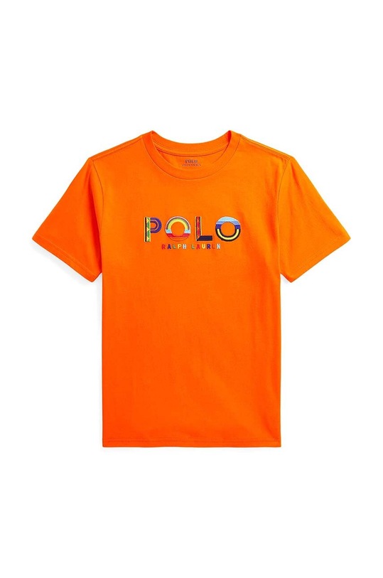 Polo Ralph Lauren t-shirt bawełniany dziecięcy aplikacja pomarańczowy 323902456002