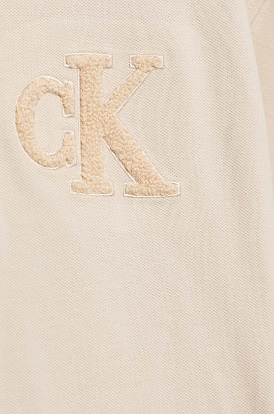 Chłopiec Calvin Klein Jeans t-shirt dziecięcy IB0IB01651.PPYX beżowy