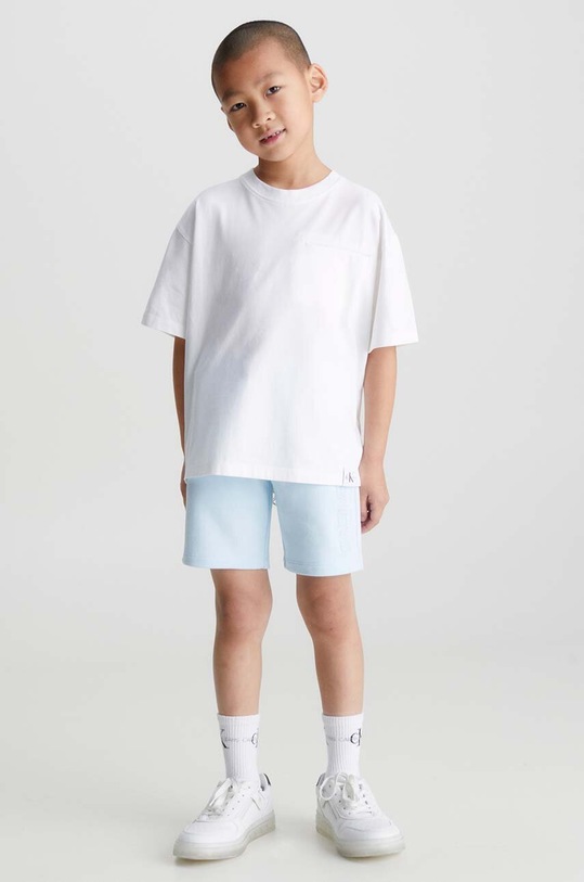 Chłopiec Calvin Klein Jeans t-shirt dziecięcy IB0IB01664.PPYX biały