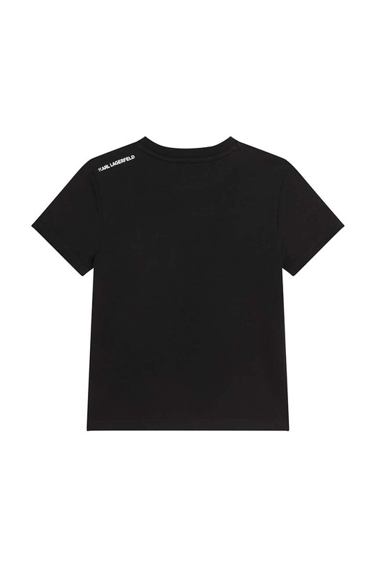 Детска памучна тениска Karl Lagerfeld Z25391.162.174 черен SS23