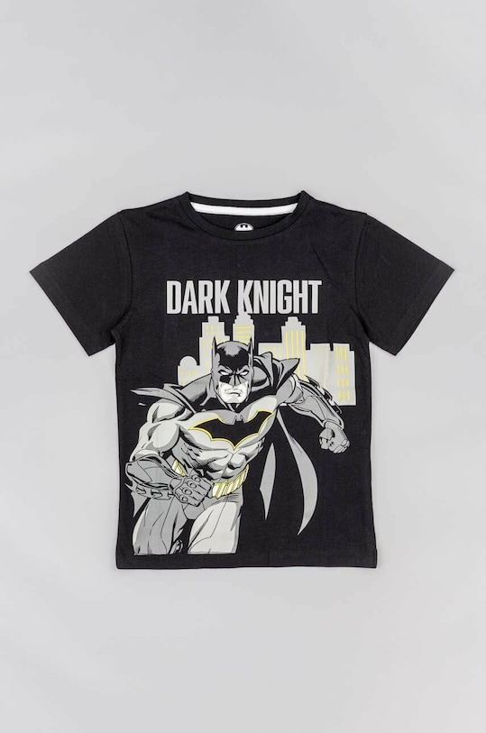zippy t-shirt bawełniany dziecięcy nadruk czarny ZKBAP0303.23011