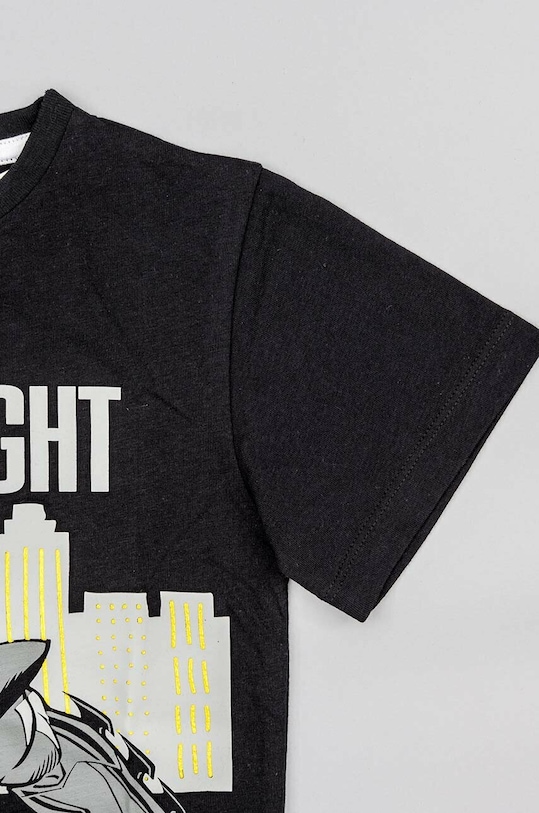 Chłopiec zippy t-shirt bawełniany dziecięcy ZKBAP0303.23011 czarny