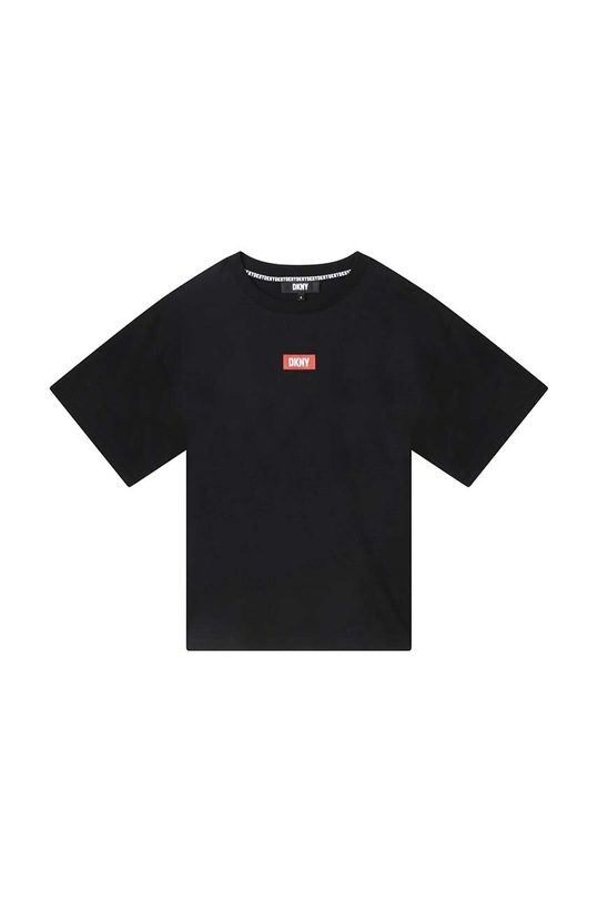 Detské bavlnené tričko Dkny D25E42.162.174 čierna SS23