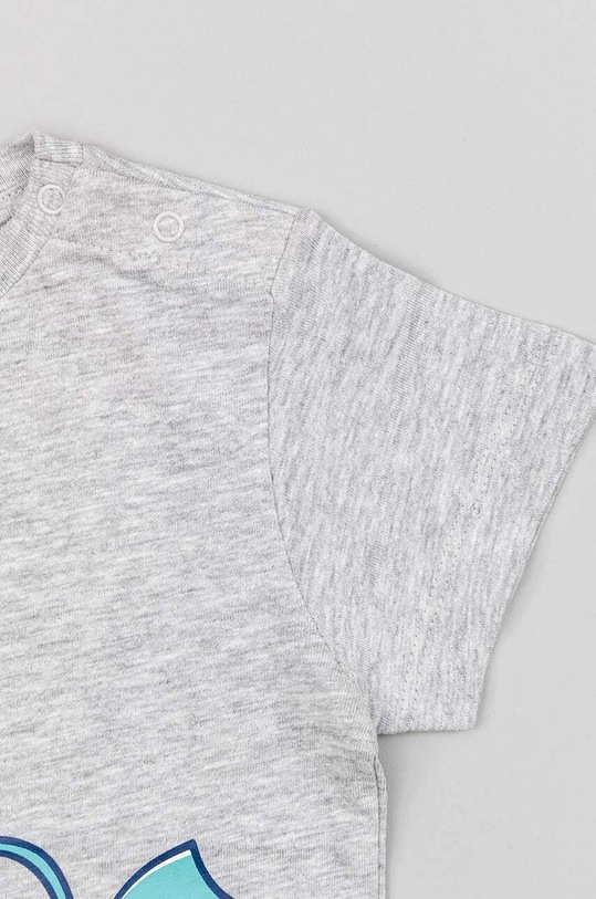 zippy t-shirt bawełniany niemowlęcy ZBBAP0303.23015 szary