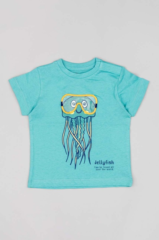 zippy tricou din bumbac pentru bebelusi print albastru ZBBAP0303.23015
