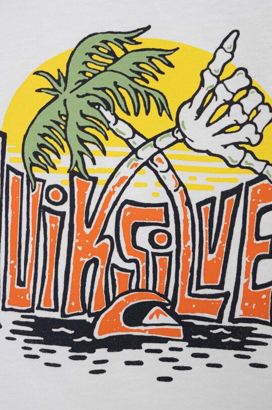 Chlapec Detské bavlnené tričko Quiksilver EQKZT03523 biela