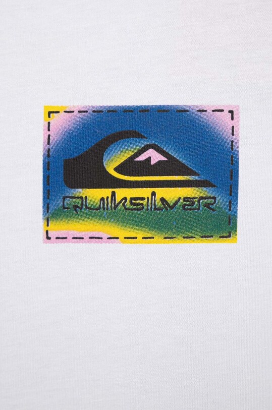 Chłopiec Quiksilver t-shirt bawełniany dziecięcy EQBZT04598 biały