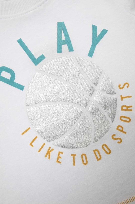 Coccodrillo t-shirt bawełniany dziecięcy biały WC2143202HUG