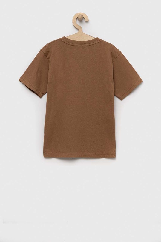 Παιδικό βαμβακερό μπλουζάκι Abercrombie & Fitch KI224.3050 καφέ SS23