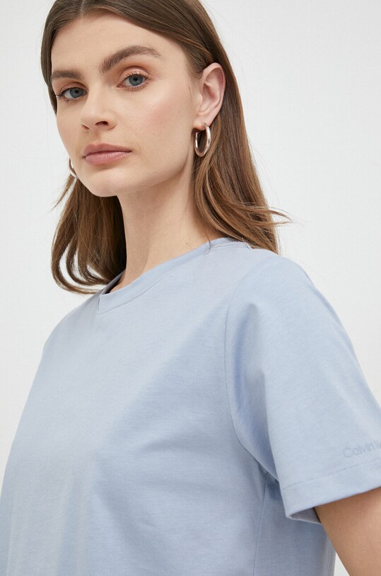 Памучна тениска Calvin Klein син K20K205410.PPYX