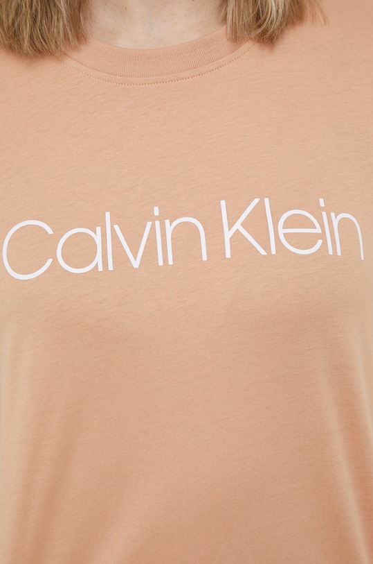 Bombažna kratka majica Calvin Klein K20K202142.PPYX oranžna
