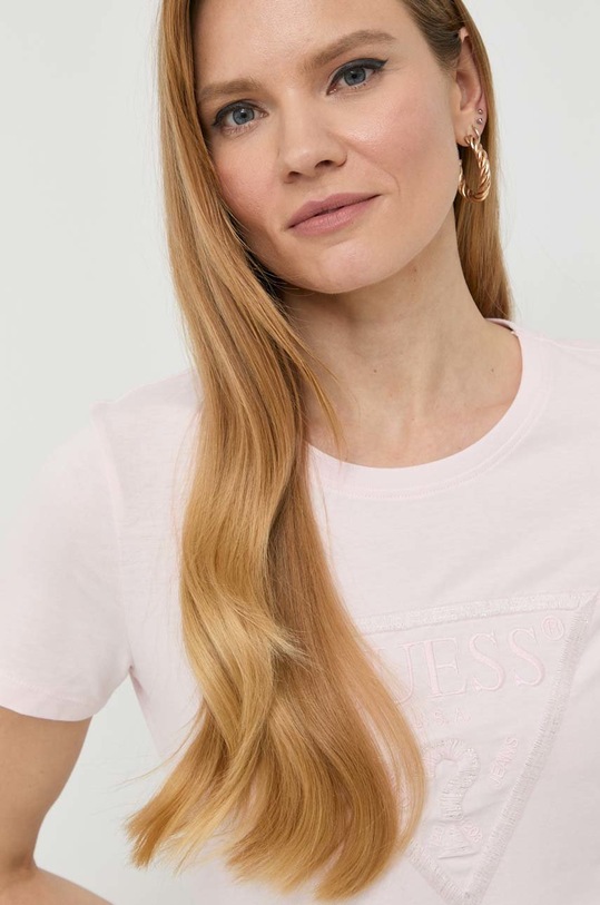 Guess t-shirt in cotone rosa W3RI19.I3Z14