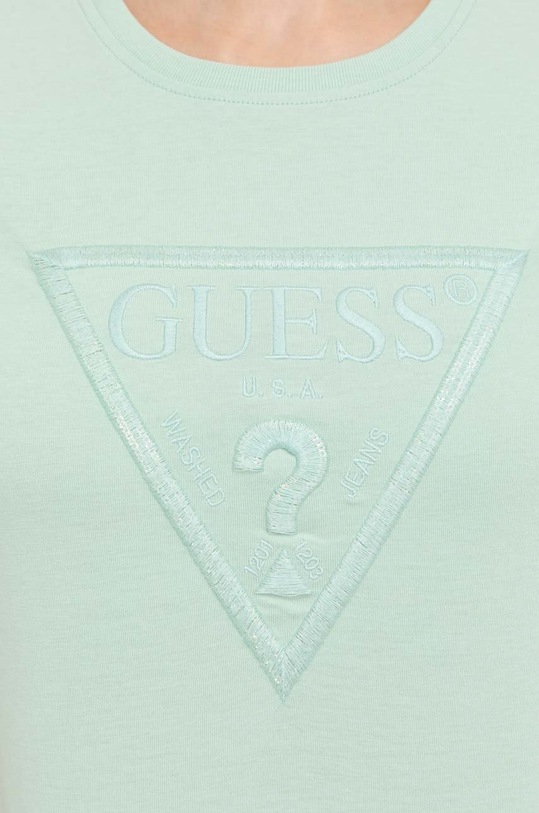 Βαμβακερό μπλουζάκι Guess W3RI19.I3Z14 πράσινο