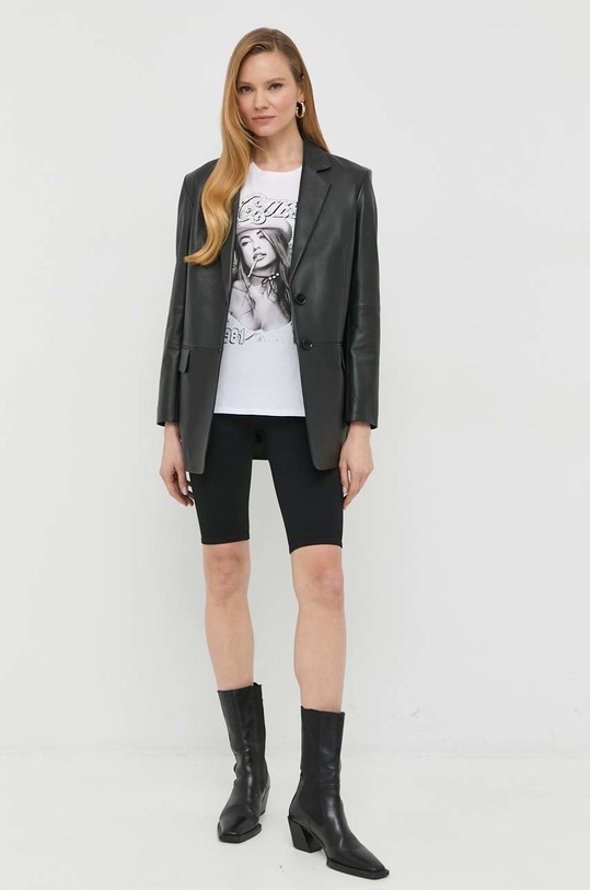 Bavlněné tričko Guess W3RI56.K9RM3 bílá SS23