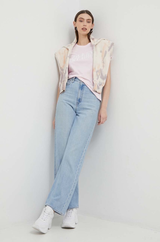 Bavlnené tričko Guess W3RI26.JA914 ružová SS23