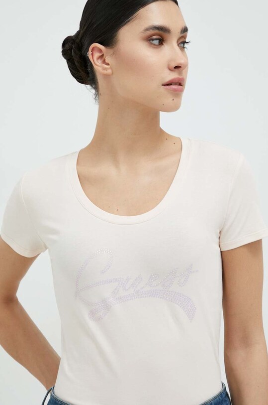 Odzież Guess t-shirt W3RI14.J1314 różowy