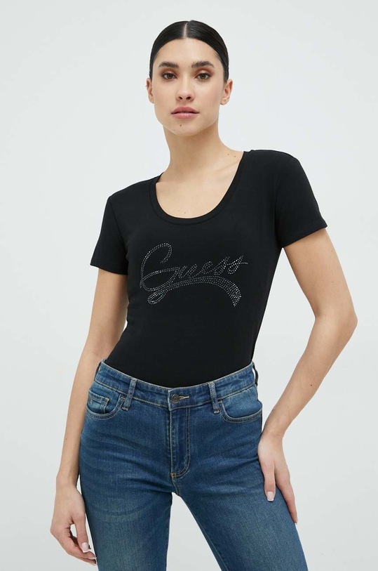Guess t-shirt regular czarny W3RI14.J1314