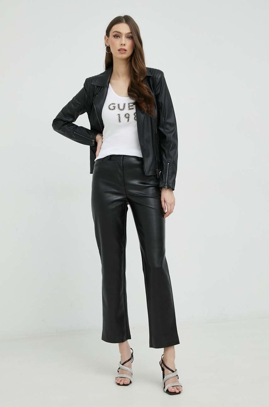 Памучен топ Guess W3RP07.K1814 бял SS23