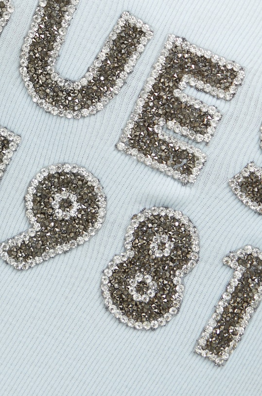 Guess top bawełniany W3RP07.K1814 niebieski