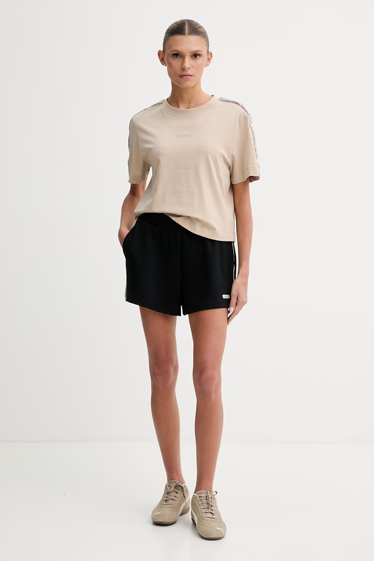 Guess t-shirt bawełniany BRITNEY V3RI08.I3Z14 beżowy SS26