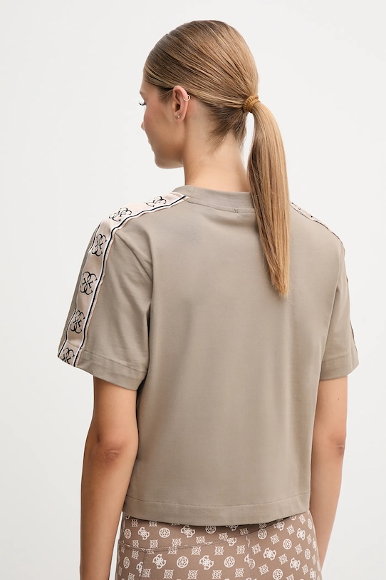 Odzież Guess t-shirt bawełniany BRITNEY V3RI08.I3Z14 zielony