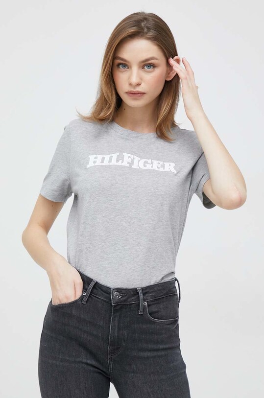 Tommy Hilfiger tricou din bumbac gri WW0WW37562.PPYX
