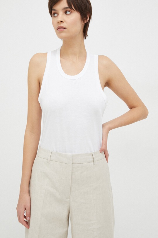 Bavlněný top Calvin Klein bílá K20K205544.PPYX