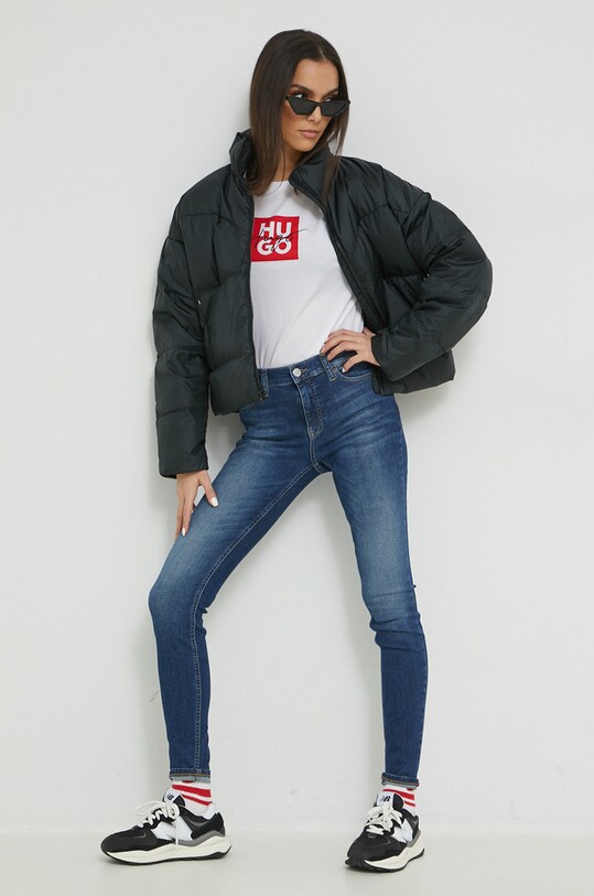 Памучна тениска HUGO 50485373 бял SS24