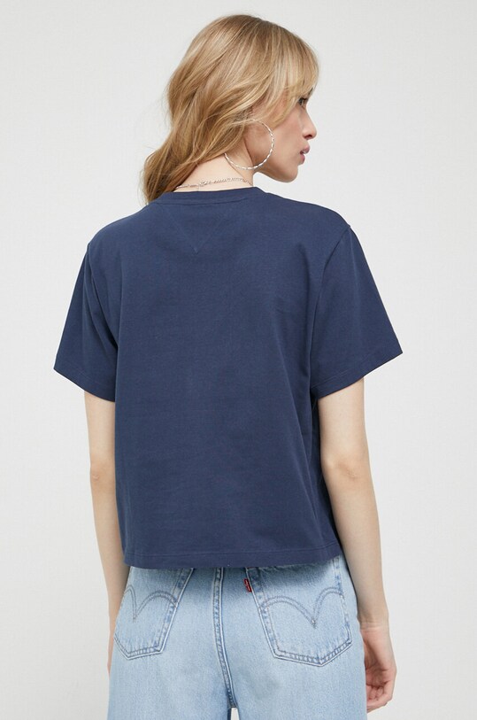 Odzież Tommy Jeans t-shirt bawełniany DW0DW15049.PPYX granatowy