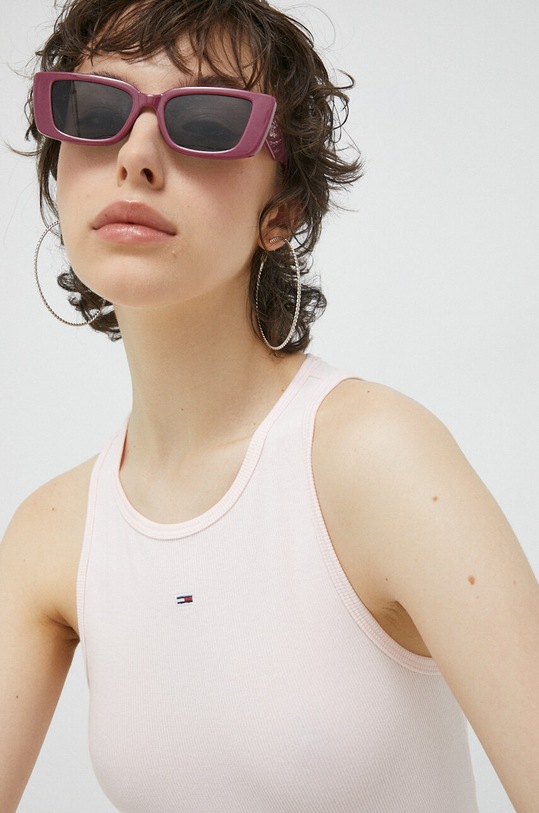 Top Tommy Jeans ροζ DW0DW14875.PPYX