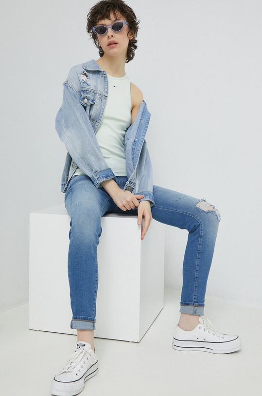 Top Tommy Jeans DW0DW14875.PPYX zelená SS23