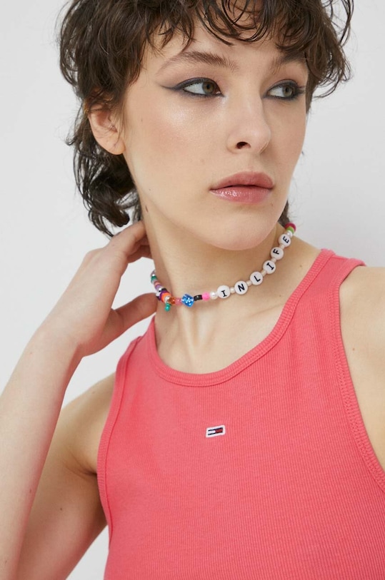 Ρούχα Top Tommy Jeans DW0DW14875.PPYX ροζ