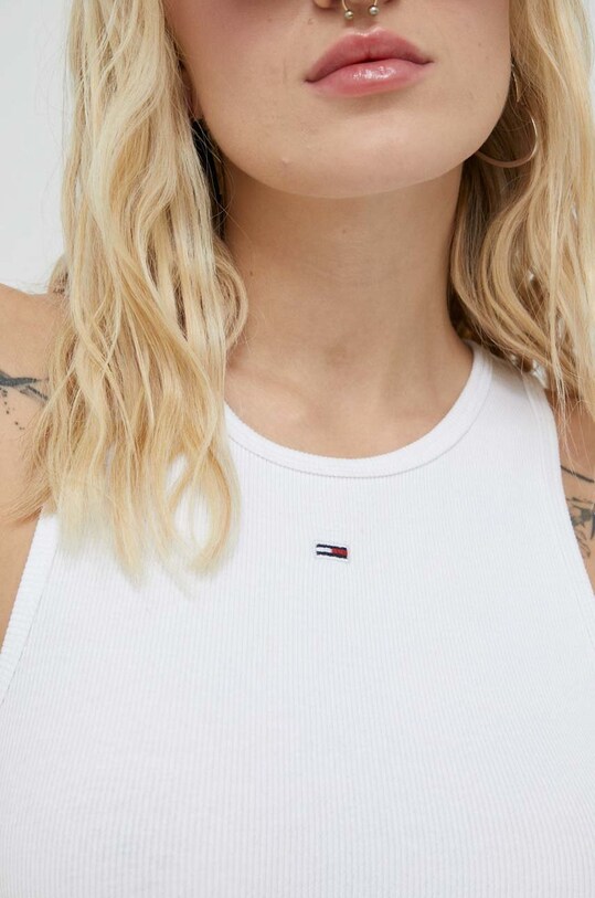 Tommy Jeans top DW0DW14875.PPYX biały