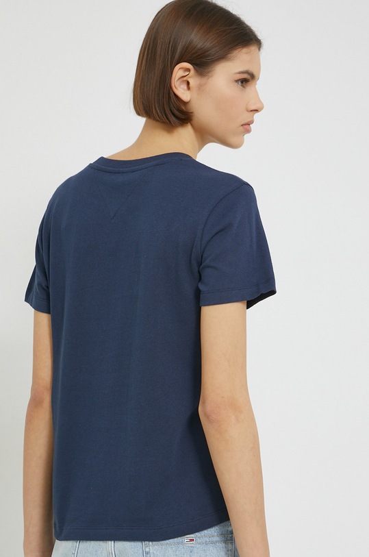 Oblečení bavlněné tričko Tommy Jeans DW0DW15072.PPYX námořnická modř