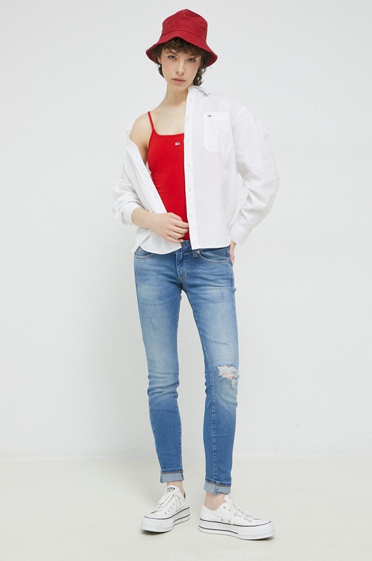 Body Tommy Jeans DW0DW14882.PPYX červená SS23