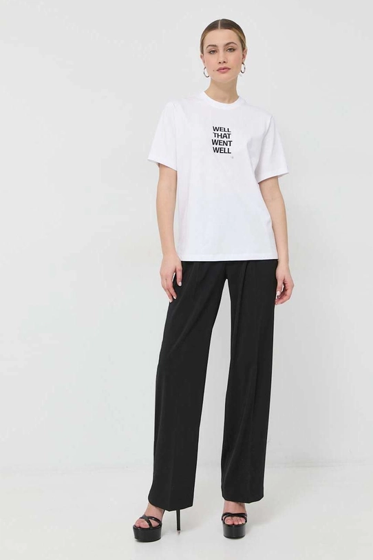 Victoria Beckham t-shirt bawełniany 1123JTS004337A biały SS23