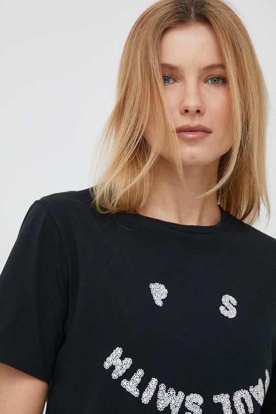 Хлопковая футболка PS Paul Smith чёрный W2R.232V.KP3638