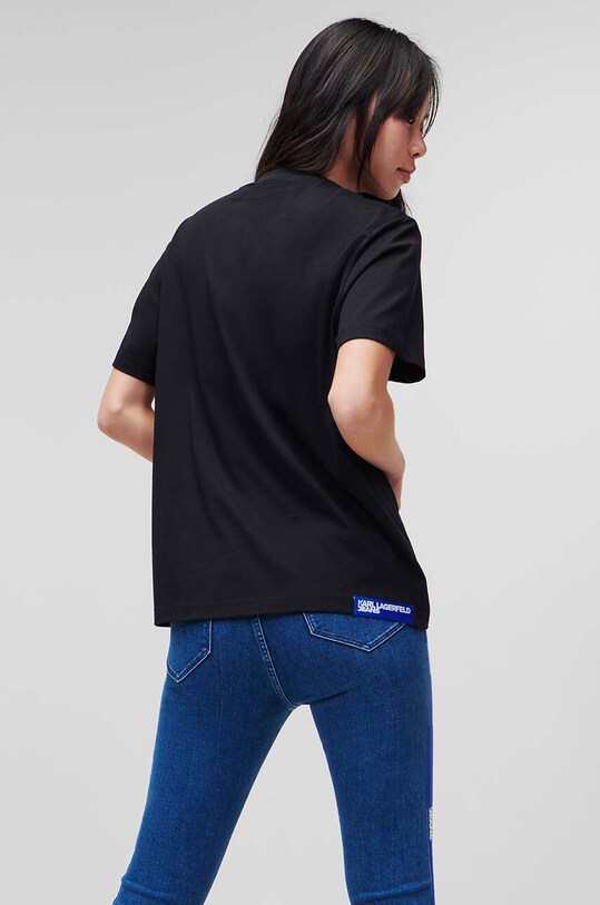 Бавовняна футболка Karl Lagerfeld Jeans 231J1706 чорний SS24