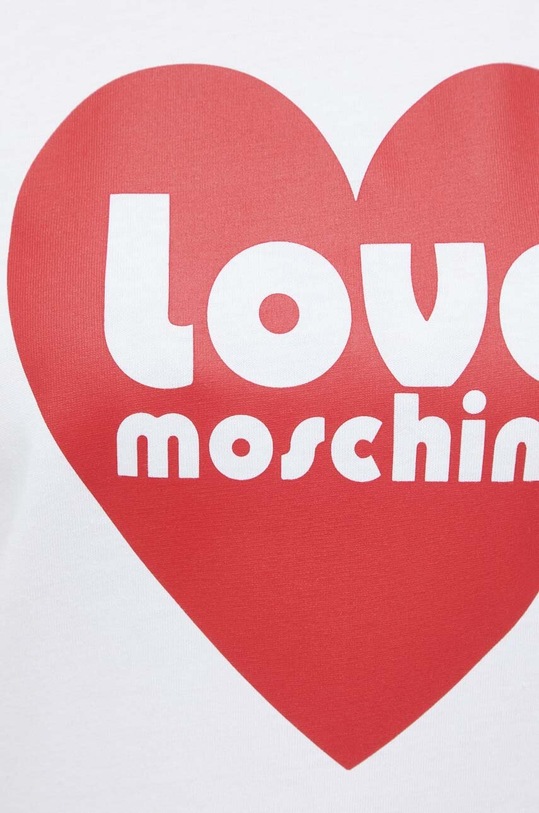 Love Moschino t-shirt bawełniany W.4.F15.4A.M.4405 biały