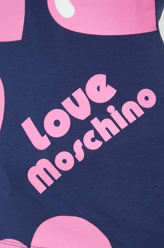 Love Moschino tricou W.4.H19.35.E.1951 bleumarin