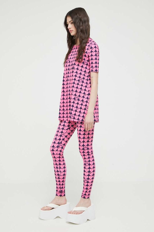 Love Moschino tricou cu modele roz W.4.H79.00.E.2410