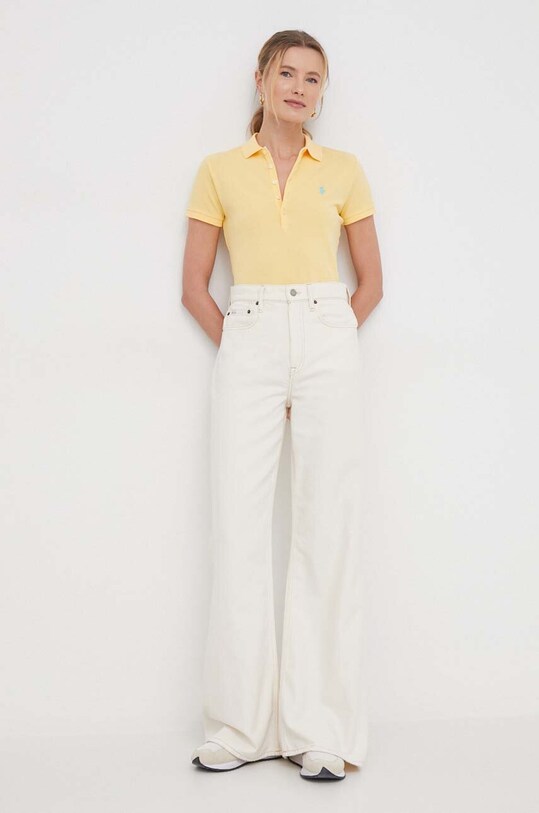 Polo tričko Ralph Lauren 211870245 žlutá AA00