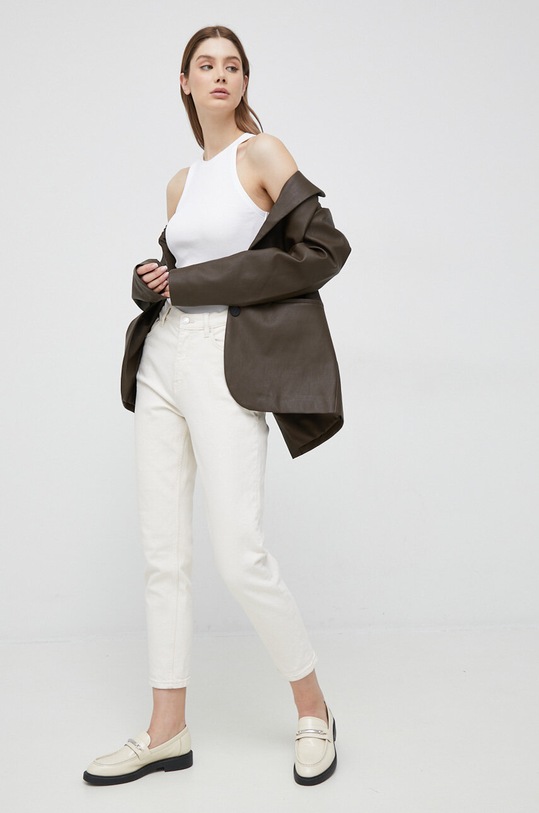 Хлопковый топ Polo Ralph Lauren 211897541 белый AW23