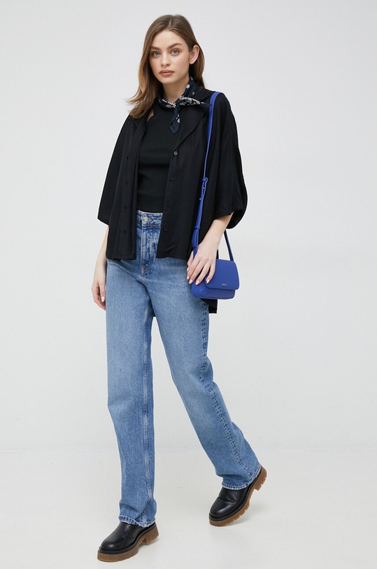 Βαμβακερό Top Polo Ralph Lauren 211897541 μαύρο AW23