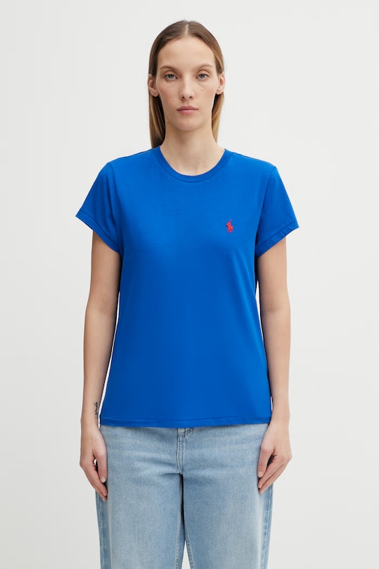 Bavlnené tričko Polo Ralph Lauren regular modrá 211898698