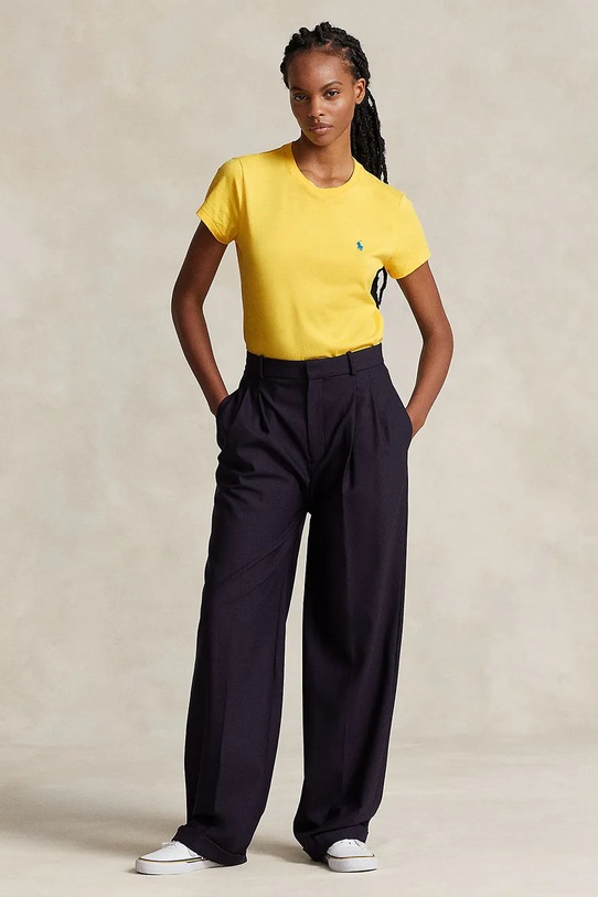 Ρούχα Βαμβακερό μπλουζάκι Polo Ralph Lauren 211898698 κίτρινο