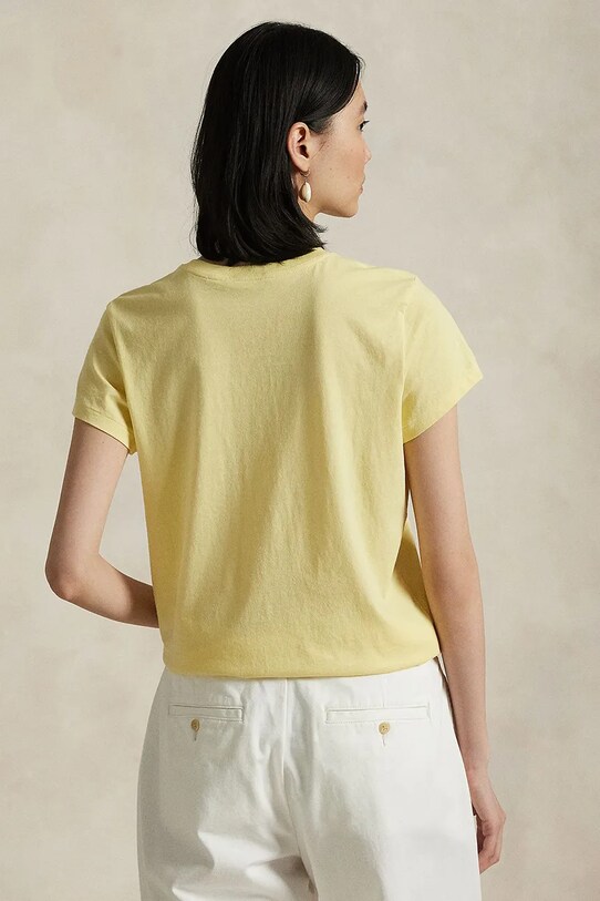 Bavlněné tričko Polo Ralph Lauren 211898698 žlutá AA00
