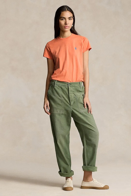 Ρούχα Βαμβακερό μπλουζάκι Polo Ralph Lauren 211898698 πορτοκαλί