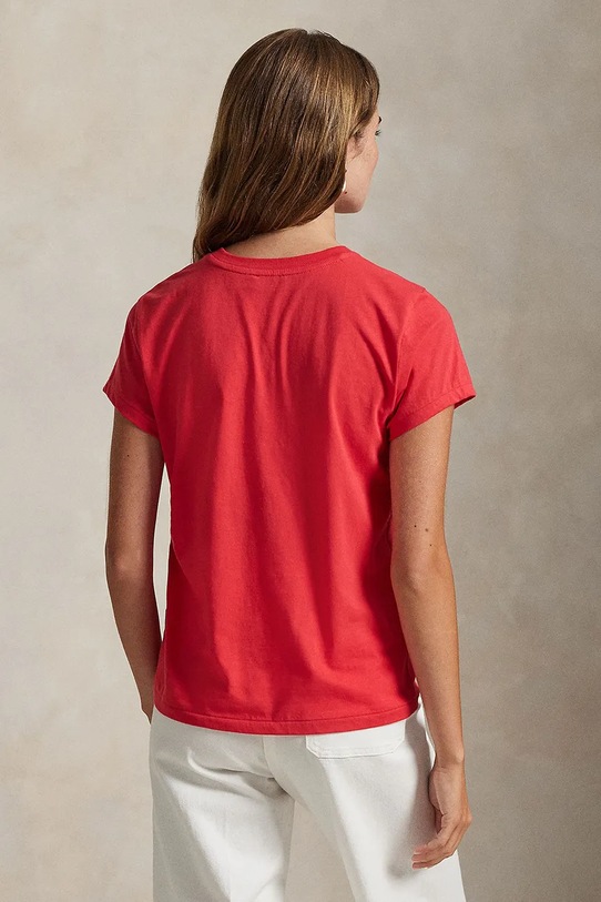 Bombažna kratka majica Polo Ralph Lauren 211898698 rdeča AA00