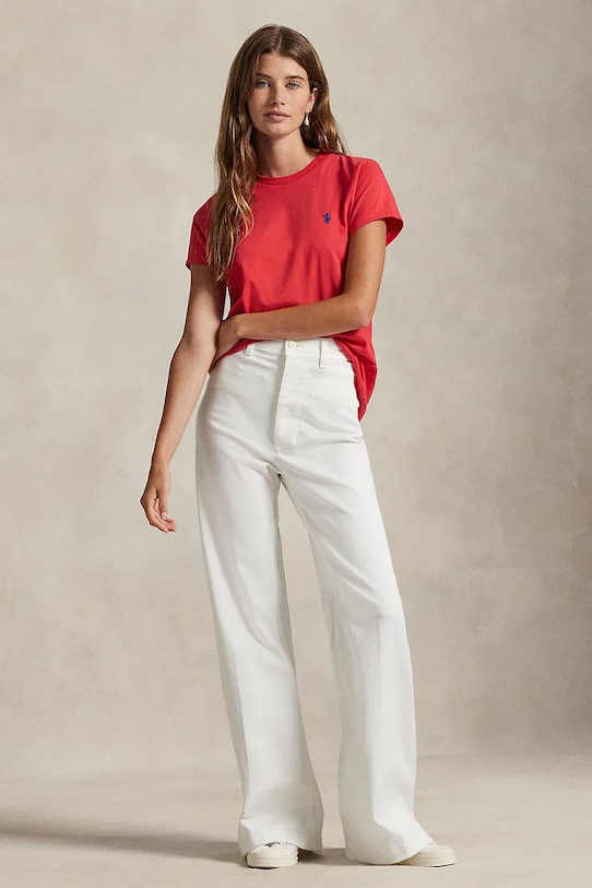 Ρούχα Βαμβακερό μπλουζάκι Polo Ralph Lauren 211898698 κόκκινο